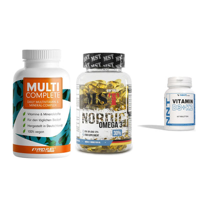 Grundversorgung: ProFuel MULTI + MST Omega 3 + NNT Vitamin – alle enthaltenen Artikel
