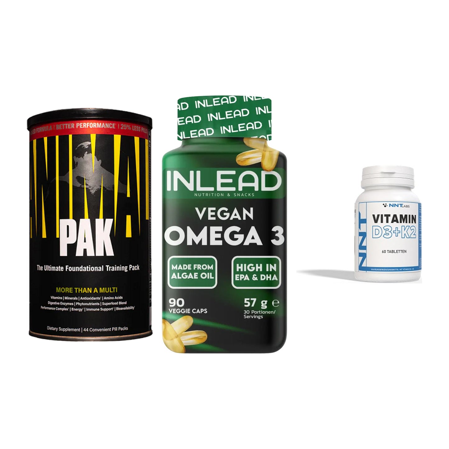 Grundversorgung: Universal + INLEAD Vegan + NNT Vitamin – alle enthaltenen Artikel
