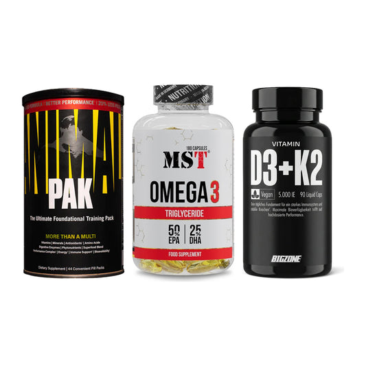 Grundversorgung: Universal + MST Omega 3 + Big Zone – alle enthaltenen Artikel