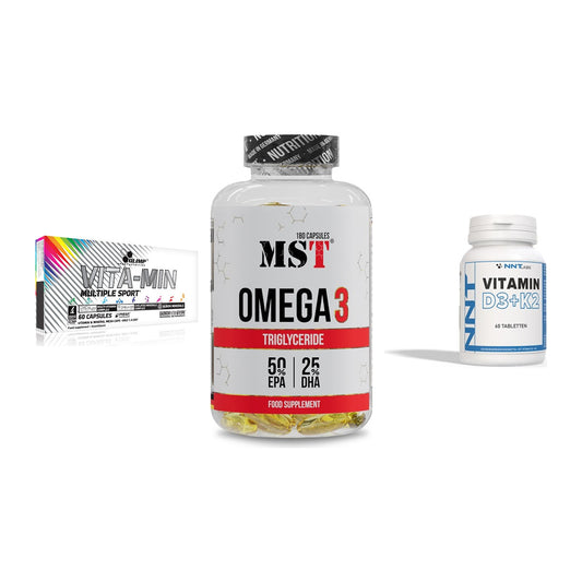 Grundversorgung: Olimp Vita-Min + MST Omega 3 + NNT Vitamin – alle enthaltenen Artikel