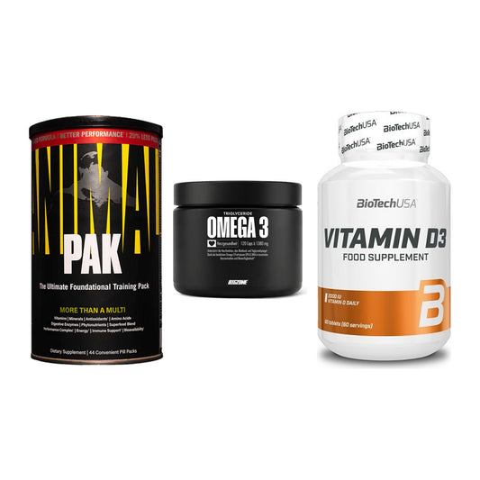 Grundversorgung: Universal + Big Zone Omega + BioTech Vitamin – alle enthaltenen Artikel