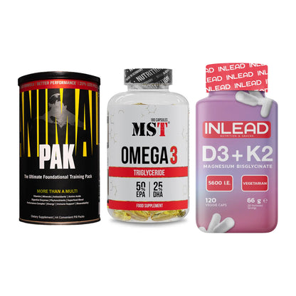 Grundversorgung: Universal + MST Omega 3 + INLEAD Vitamin – alle enthaltenen Artikel