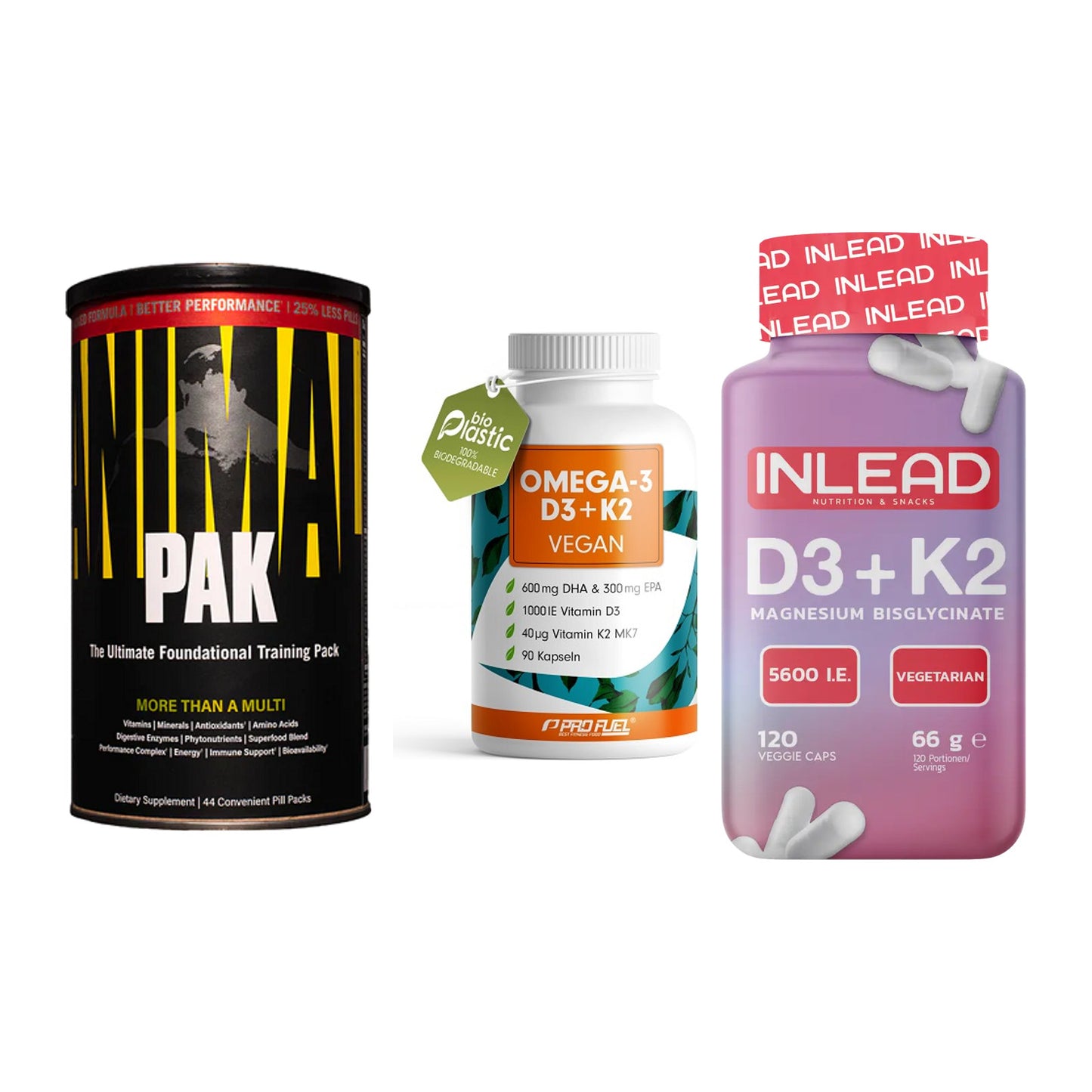 Grundversorgung: Universal + ProFuel Omega 3 + INLEAD Vitamin – alle enthaltenen Artikel