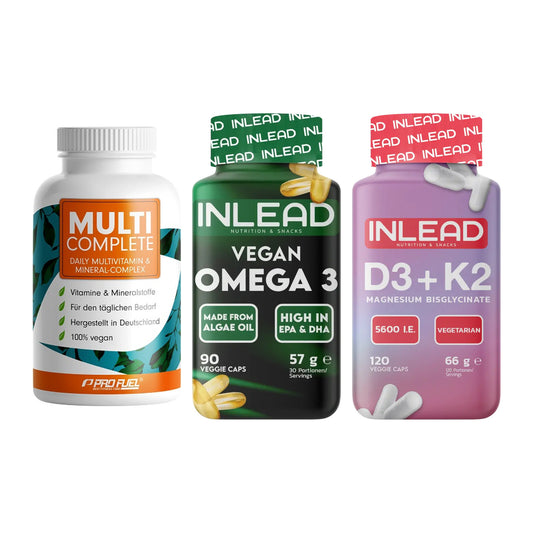 Grundversorgung: ProFuel MULTI + INLEAD Vegan + INLEAD Vitamin – alle enthaltenen Artikel