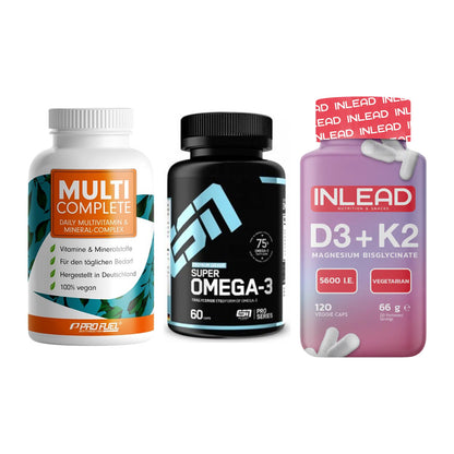 Grundversorgung: ProFuel MULTI + ESN Omega 3 + INLEAD Vitamin – alle enthaltenen Artikel