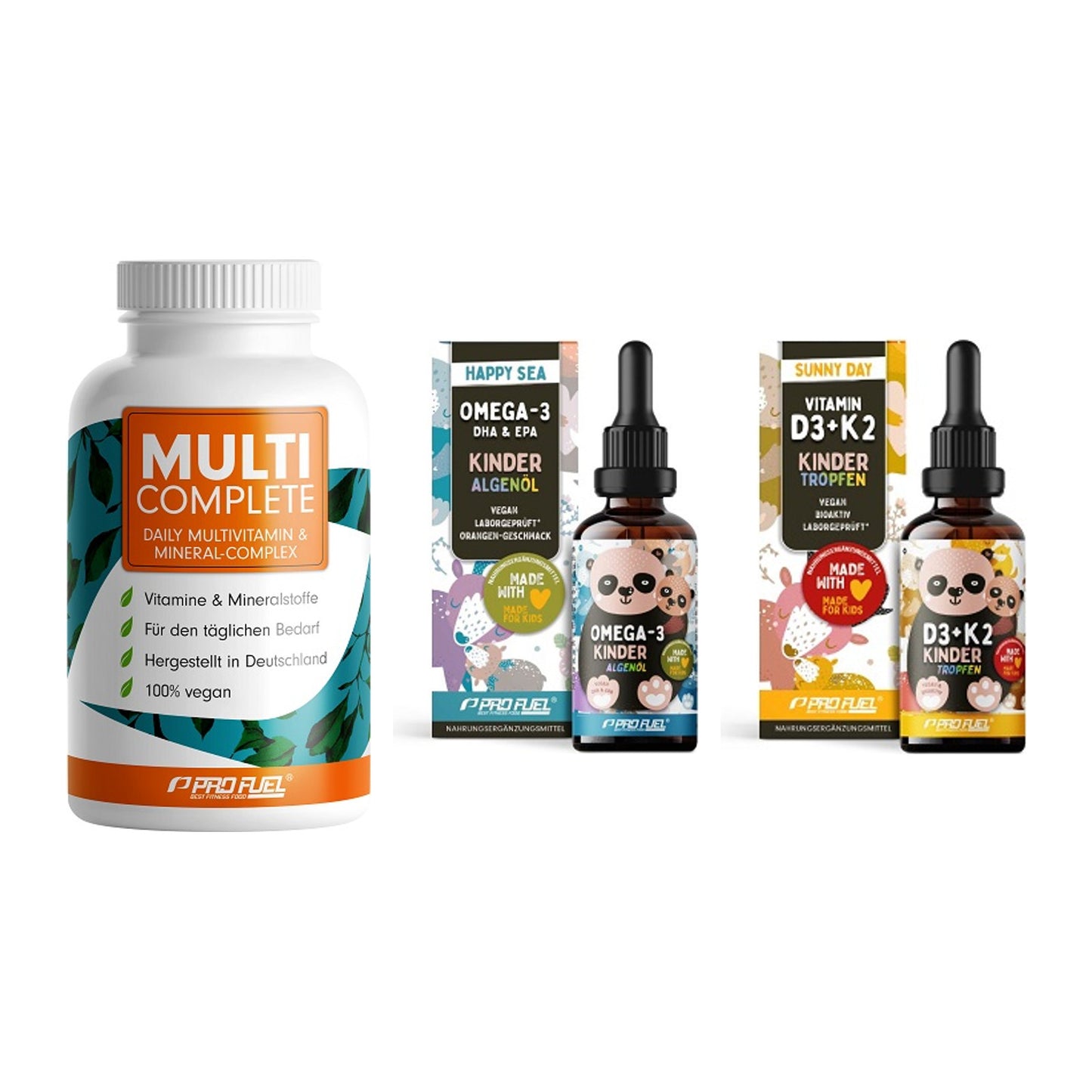 Grundversorgung: ProFuel MULTI + ProFuel OMEGA-3 + ProFuel VITAMIN – alle enthaltenen Artikel