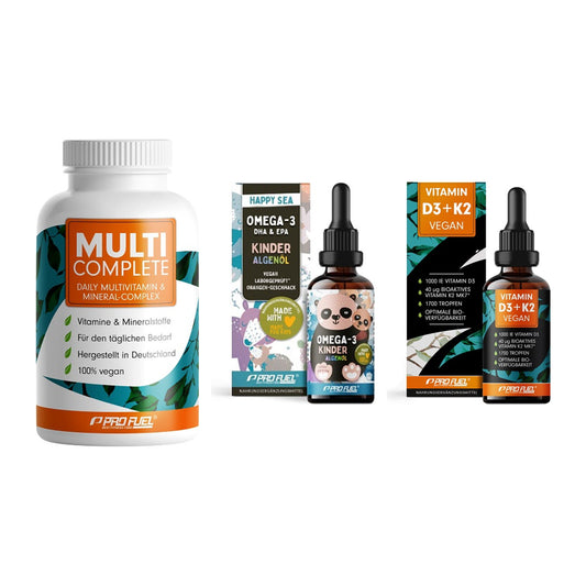 Grundversorgung: ProFuel MULTI + ProFuel OMEGA-3 + ProFuel Vitamin – alle enthaltenen Artikel