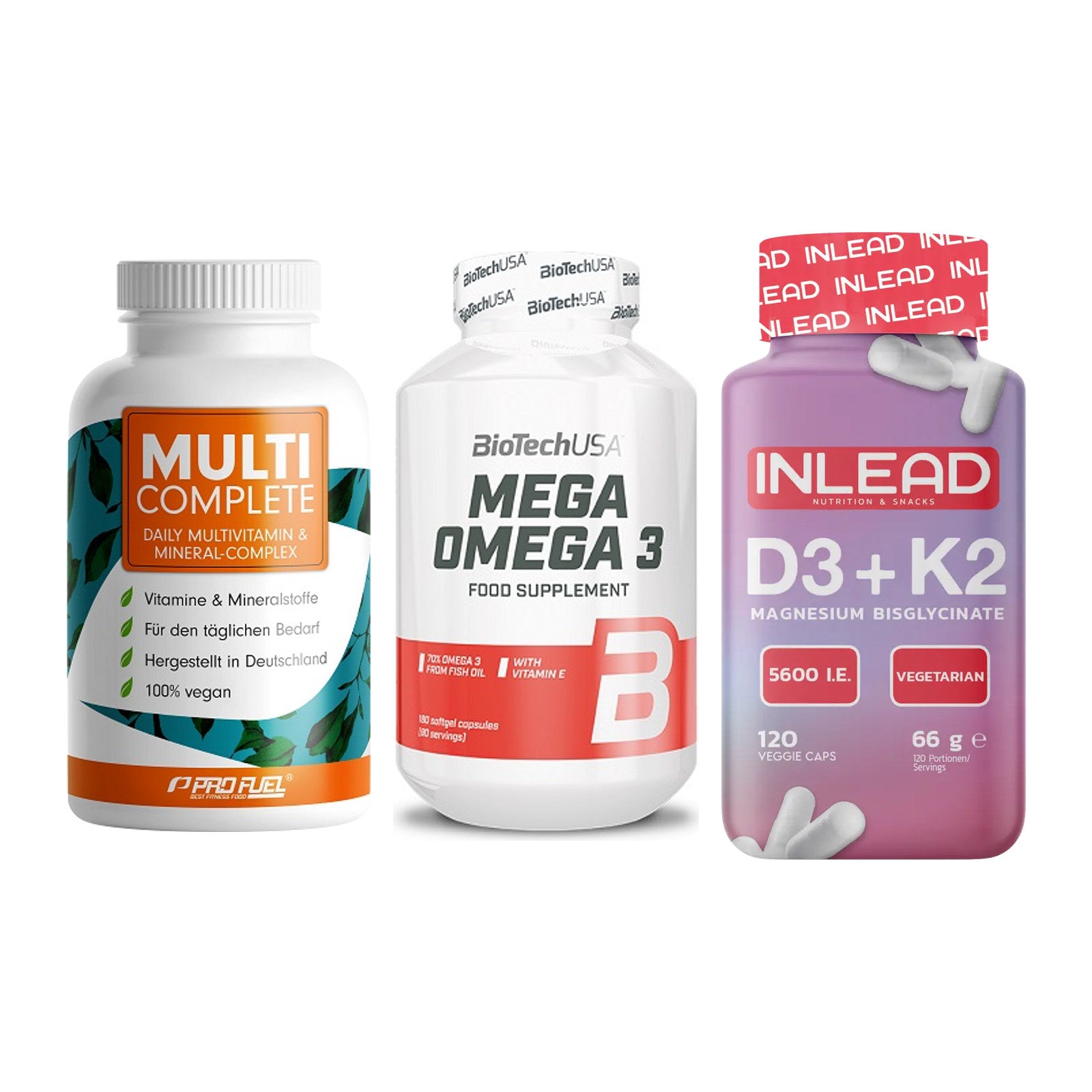 Grundversorgung: ProFuel MULTI + BioTech Mega + INLEAD Vitamin – alle enthaltenen Artikel