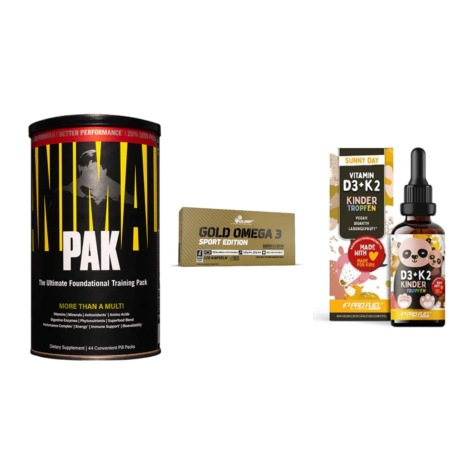 Grundversorgung: Universal + Olimp Omega 3 + ProFuel VITAMIN – alle enthaltenen Artikel