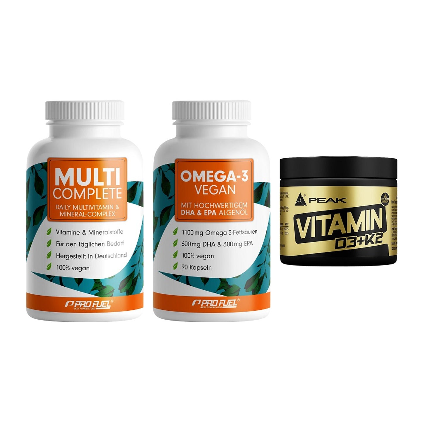 Grundversorgung: ProFuel MULTI + ProFuel Omega 3 + Peak Vitamin – alle enthaltenen Artikel