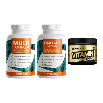 Grundversorgung: ProFuel MULTI + ProFuel Omega 3 + Peak Vitamin – alle enthaltenen Artikel
