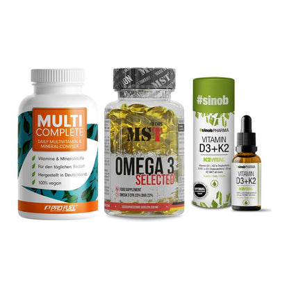 Grundversorgung: ProFuel MULTI + MST Omega 3 + Sinob Vitamin – alle enthaltenen Artikel