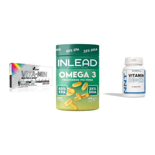 Grundversorgung: Olimp Vita-Min + INLEAD Omega-3 + NNT Vitamin – alle enthaltenen Artikel