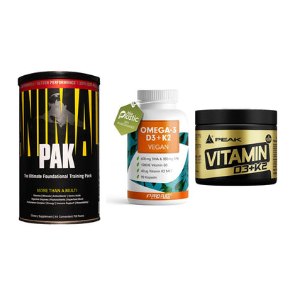 Grundversorgung: Universal + ProFuel Omega 3 + Peak Vitamin – alle enthaltenen Artikel