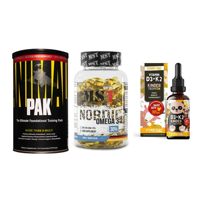Grundversorgung: Universal + MST Omega 3 + ProFuel VITAMIN – alle enthaltenen Artikel