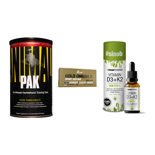 Grundversorgung: Universal + Olimp Omega 3 + Sinob Vitamin – alle enthaltenen Artikel
