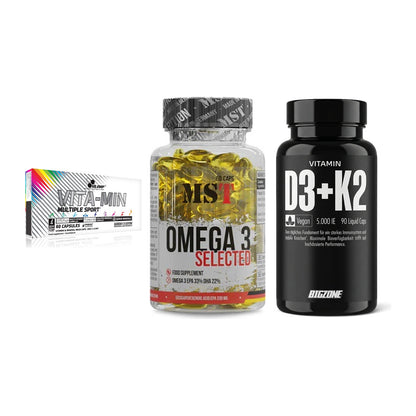 Grundversorgung: Olimp Vita-Min + MST Omega 3 + Big Zone – alle enthaltenen Artikel