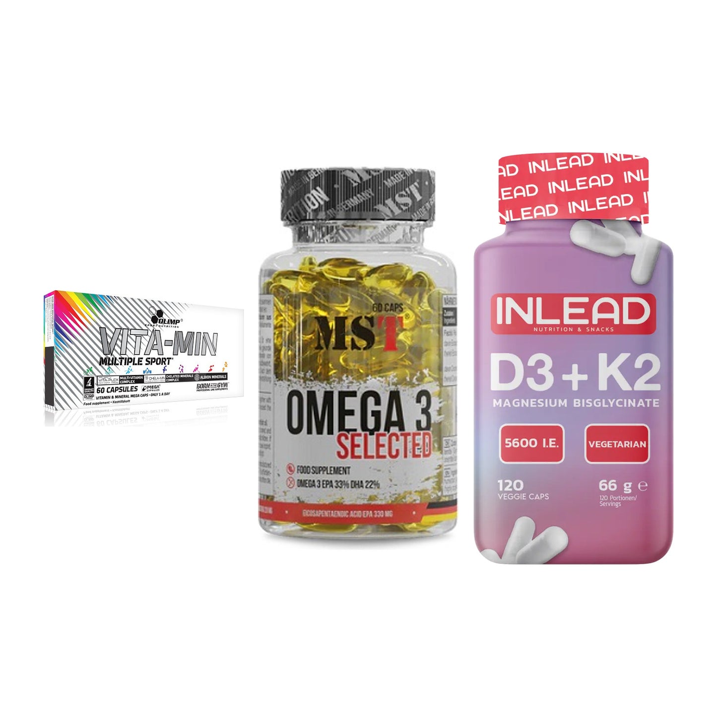 Grundversorgung: Olimp Vita-Min + MST Omega 3 + INLEAD Vitamin – alle enthaltenen Artikel
