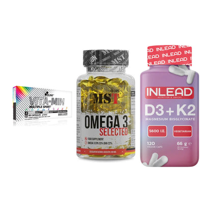 Grundversorgung: Olimp Vita-Min + MST Omega 3 + INLEAD Vitamin – alle enthaltenen Artikel