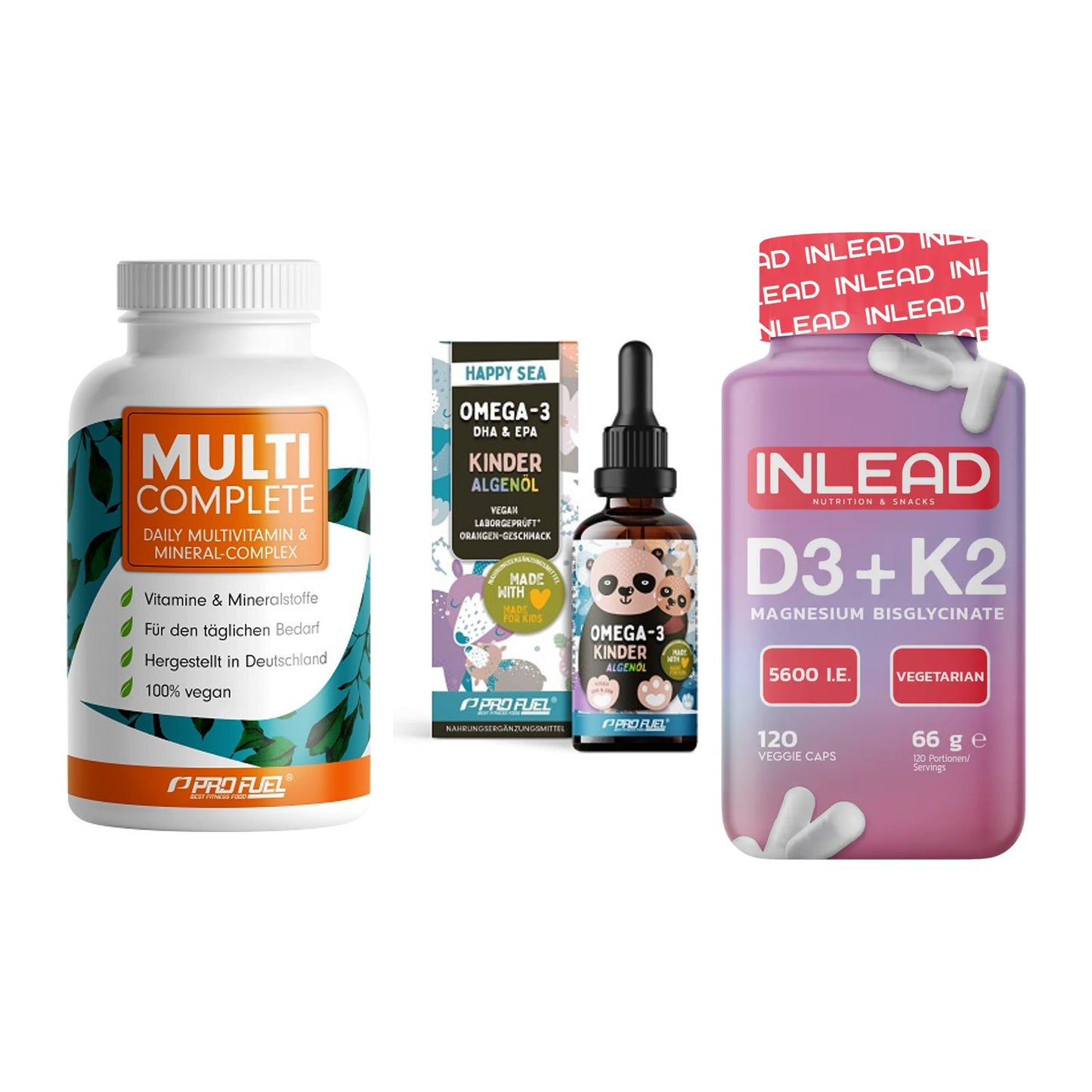 Grundversorgung: ProFuel MULTI + ProFuel OMEGA-3 + INLEAD Vitamin – alle enthaltenen Artikel