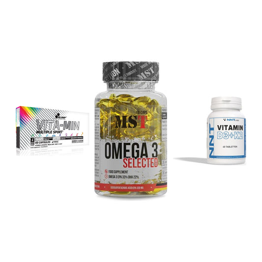 Grundversorgung: Olimp Vita-Min + MST Omega 3 + NNT Vitamin – alle enthaltenen Artikel