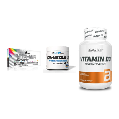 Grundversorgung: Olimp Vita-Min + NNT Omega 3 + BioTech Vitamin – alle enthaltenen Artikel