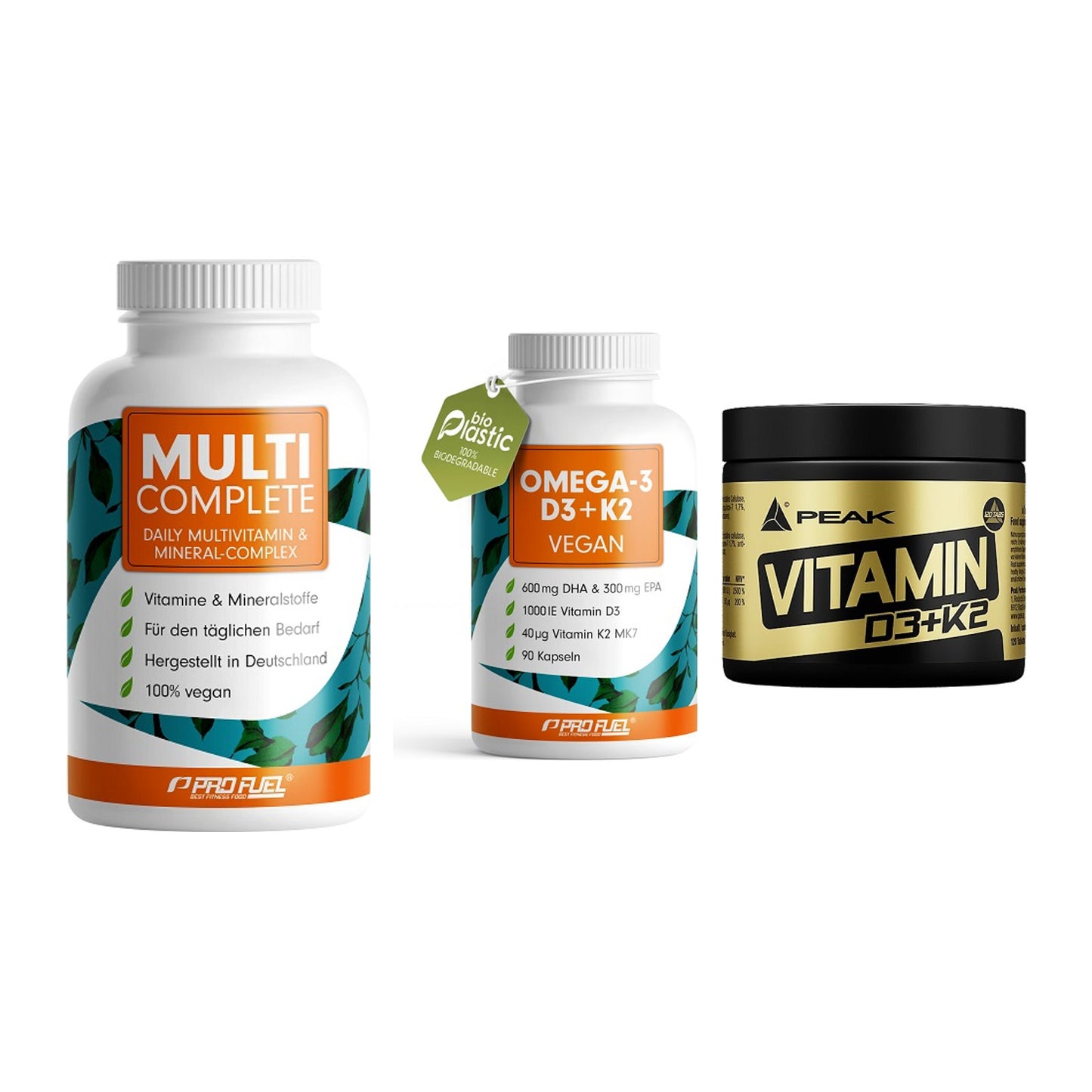 Grundversorgung: ProFuel MULTI + ProFuel Omega 3 + Peak Vitamin – alle enthaltenen Artikel