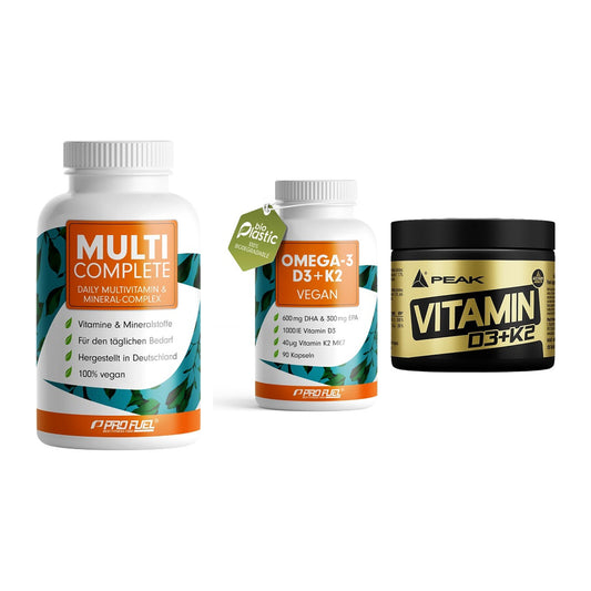 Grundversorgung: ProFuel MULTI + ProFuel Omega 3 + Peak Vitamin – alle enthaltenen Artikel