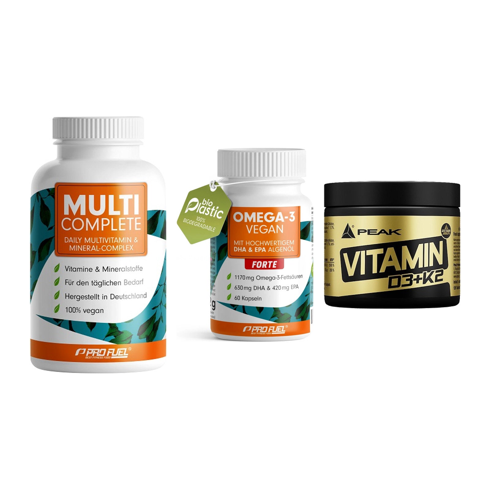 Grundversorgung: ProFuel MULTI + ProFuel Omega 3 + Peak Vitamin – alle enthaltenen Artikel