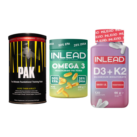 Grundversorgung: Universal + INLEAD Omega-3 + INLEAD Vitamin – alle enthaltenen Artikel