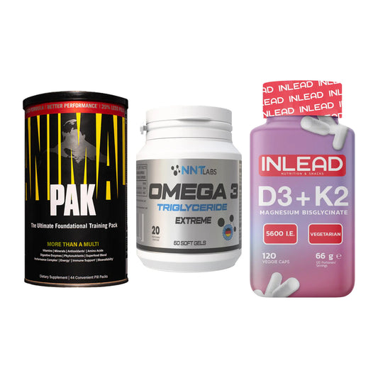 Grundversorgung: Universal + NNT Omega 3 + INLEAD Vitamin – alle enthaltenen Artikel