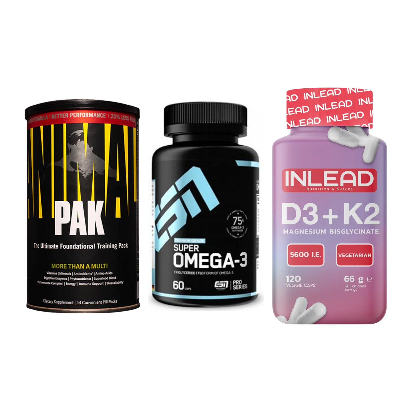 Grundversorgung: Universal + ESN Omega 3 + INLEAD Vitamin – alle enthaltenen Artikel