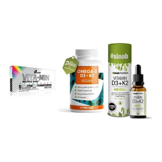 Grundversorgung: Olimp Vita-Min + ProFuel Omega 3 + Sinob Vitamin – alle enthaltenen Artikel