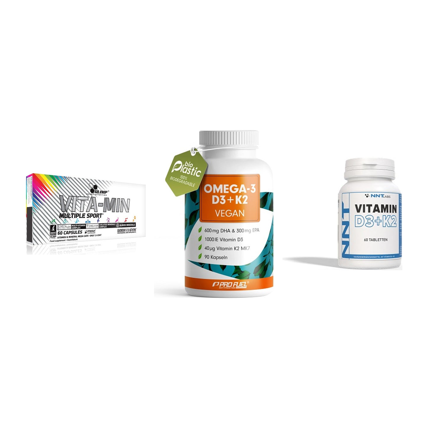 Grundversorgung: Olimp Vita-Min + ProFuel Omega 3 + NNT Vitamin – alle enthaltenen Artikel
