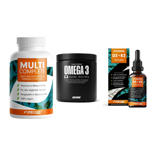 Grundversorgung: ProFuel MULTI + Big Zone Omega + ProFuel Vitamin – alle enthaltenen Artikel