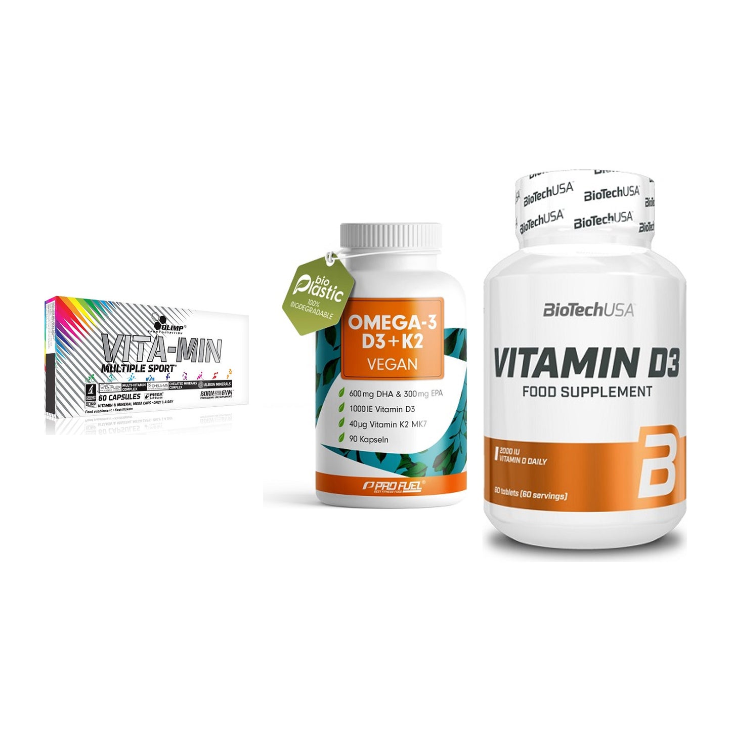 Grundversorgung: Olimp Vita-Min + ProFuel Omega 3 + BioTech Vitamin – alle enthaltenen Artikel