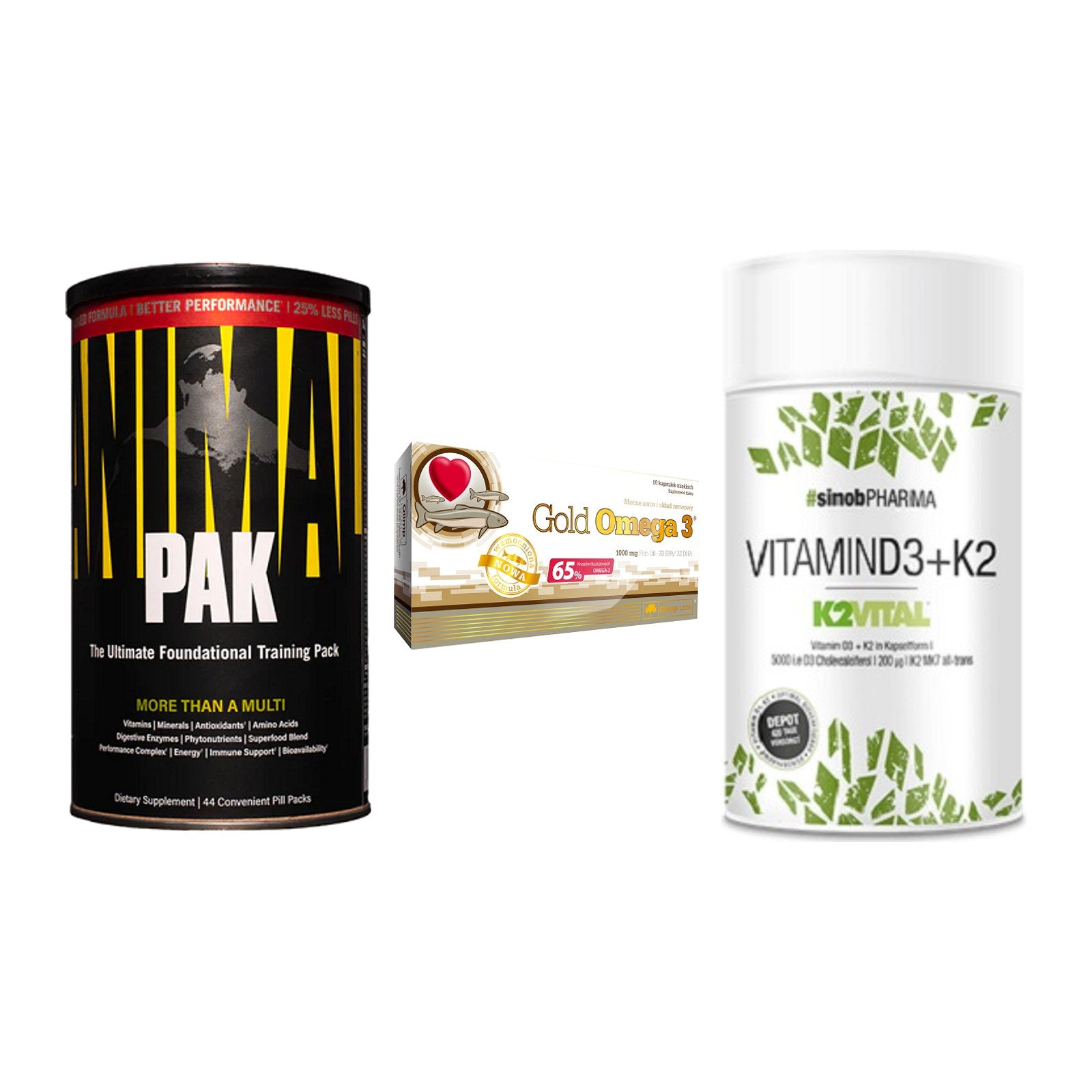 Grundversorgung: Universal + Olimp Omega 3 + Sinob Vitamin – alle enthaltenen Artikel