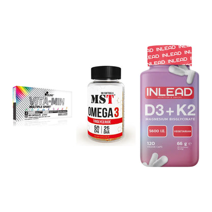 Grundversorgung: Olimp Vita-Min + MST Omega 3 + INLEAD Vitamin – alle enthaltenen Artikel