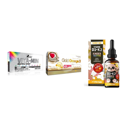 Grundversorgung: Olimp Vita-Min + Olimp Omega 3 + ProFuel VITAMIN – alle enthaltenen Artikel