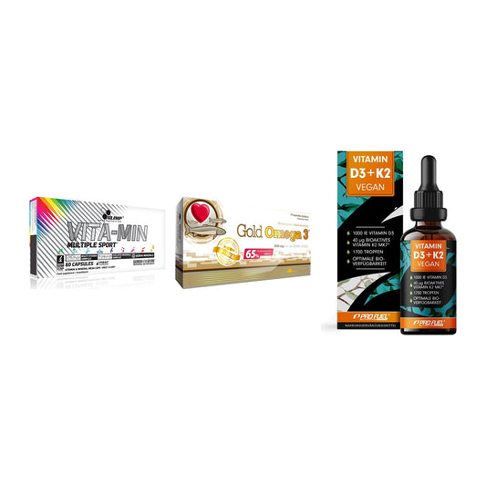 Grundversorgung: Olimp Vita-Min + Olimp Omega 3 + ProFuel Vitamin – alle enthaltenen Artikel
