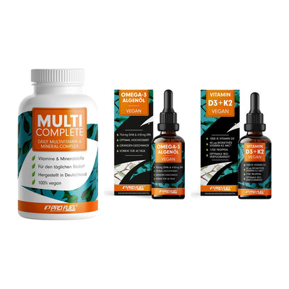 Grundversorgung: ProFuel MULTI + ProFuel Omega 3 + ProFuel Vitamin – alle enthaltenen Artikel