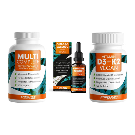 Grundversorgung: ProFuel MULTI + ProFuel Omega 3 + ProFuel Vitamin – alle enthaltenen Artikel