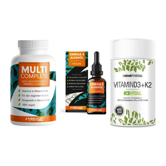 Grundversorgung: ProFuel MULTI + ProFuel Omega 3 + Sinob Vitamin – alle enthaltenen Artikel