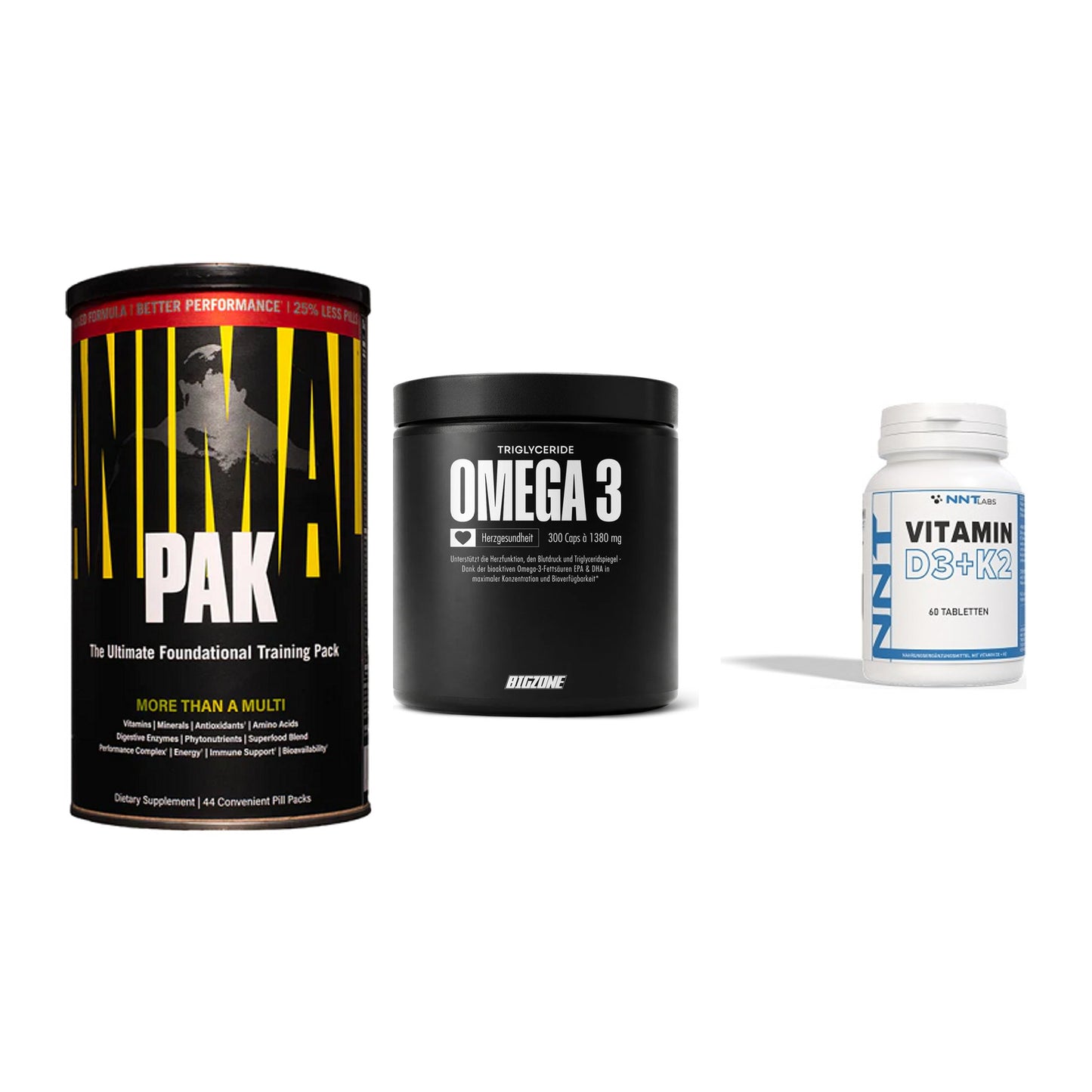 Grundversorgung: Universal + Big Zone Omega + NNT Vitamin – alle enthaltenen Artikel