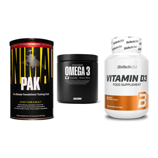 Grundversorgung: Universal + Big Zone Omega + BioTech Vitamin – alle enthaltenen Artikel