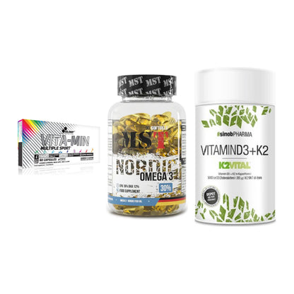 Grundversorgung: Olimp Vita-Min + MST Omega 3 + Sinob Vitamin – alle enthaltenen Artikel