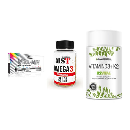 Grundversorgung: Olimp Vita-Min + MST Omega 3 + Sinob Vitamin – alle enthaltenen Artikel