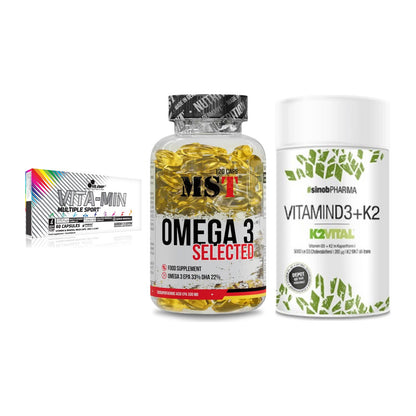 Grundversorgung: Olimp Vita-Min + MST Omega 3 + Sinob Vitamin – alle enthaltenen Artikel