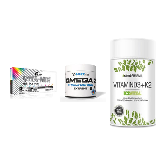 Grundversorgung: Olimp Vita-Min + NNT Omega 3 + Sinob Vitamin – alle enthaltenen Artikel