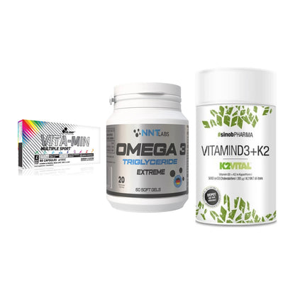 Grundversorgung: Olimp Vita-Min + NNT Omega 3 + Sinob Vitamin – alle enthaltenen Artikel
